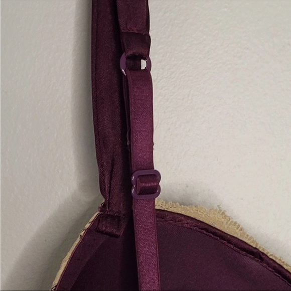 Ambrielle Full Cup Lace Satin Eggplants Negligee Babydoll Size M $58 NWOT - Picture 6 of 9